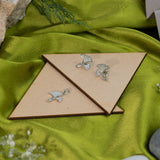 Mother of Pearl Pendant Set In White gold (5A)