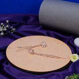 Flower Drop Earring In Rose Gold (5B)