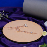Flower Drop Earring In Rose Gold (5B)