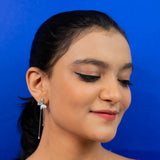 Butterfly Droplets Earring In White Gold (5B)