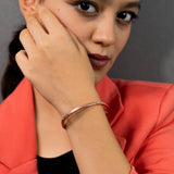 Dual Rose and white gold Spotted Bracelet (6A)