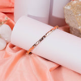 Dual  Spotted Stones Bracelet In Rose And White Gold (6B)