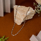 Unisex Rope Chain In White Gold (7A)