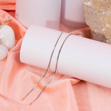 Silver Anklets In white Gold