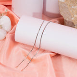 Silver Anklets In white Gold