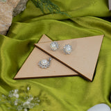 Pearl Flower Pendant Set In White Gold (10A)