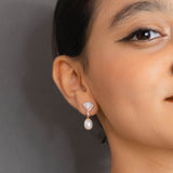 Mother of pearl with freshwater pearl pendant set rose gold