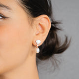 Mother of pearl with freshwater pearl pendant set rose gold