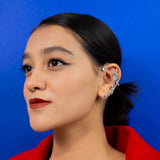 Butterfly Ear cuff white gold (11A) Silver