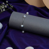 Pearl White gold bracelet