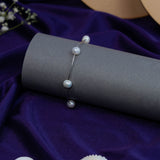 Pearl White gold bracelet