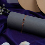 Baguette cut of rose gold bracelet