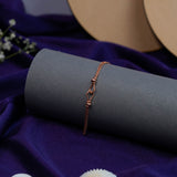 Baguette cut of rose gold bracelet