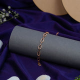 Diamond sea rose gold bracelet