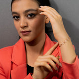 Diamond sea rose gold bracelet