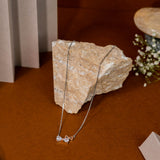 Mistletoe rose gold and white gold pendant with chain