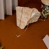 Infinity Black Beed rose gold pendant with chain