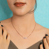 Holding on to you rose gold pendant with chain