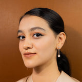 Bugget drops rose gold earrings