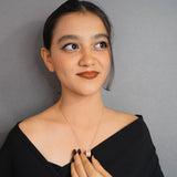 Hoop Pendant With Chain Rose Gold