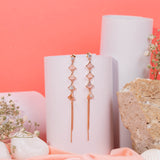 Amaltaas MOP Sirius fan Rose Gold Earrings