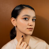 Amaltaas MOP Sirius fan Rose Gold Earrings