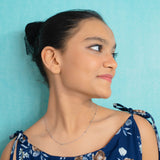 Granulated Station Chain In White Gold