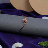 Adamant Lustrous Orb Bracelet With CZ Stones Rose Gold