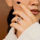 Garden Flowers Ring in White Gold