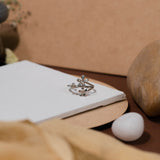 Garden Flowers Ring in White Gold