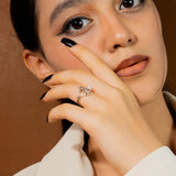 Garden Flowers Ring in White Gold