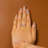 Princess Diana solitaire Ring In White Gold