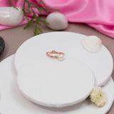 Pearl With CZ Ring In Rose Gold