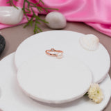 Pearl With CZ Ring In Rose Gold