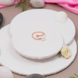 Pearl With CZ Ring In Rose Gold