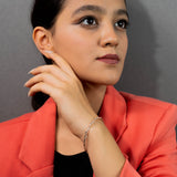 Twirl Rose and white gold Bracelet