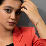 Twirl Rose and white gold Bracelet