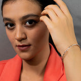 Twirl Rose and white gold Bracelet