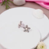 Diamond Blossom earrings In White Gold: Sparkling Floral Elegance