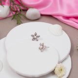 Diamond Blossom earrings In White Gold: Sparkling Floral Elegance
