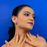 Diamond Blossom earrings In White Gold: Sparkling Floral Elegance