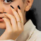 Transformable Butterfly Ring Cat eye solitaire : Versatile and Elegant design