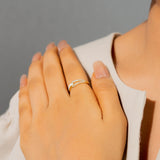 Glamourous Diamond - Encrusted Enamel Loop Ring : Exquisite Elegance