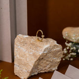 Artistic Hammer & Nail Ring : Edgy Elegance in Yellow Gold