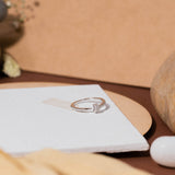 Artistic Hammer & Nail Ring : Edgy Elegance in White Gold