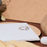 Artistic Hammer & Nail Ring : Edgy Elegance in White Gold