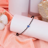 Mystic Evil Eye Black Beaded Anklet