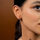 Rose Gold Cascading Chain Earrings