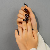 Cross Shaped With Heart and Zircon Studded Gold Ring