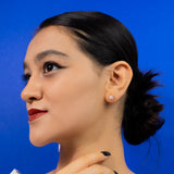 Elegant CZ Studs In Rose Gold